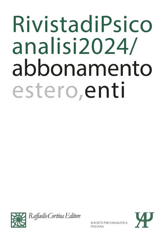 Annual subscription Rivista di psicoanalisi 2024 - Institutional, Rest of the World
