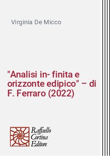 "Analisi in-finita e orizzonte edipico" – di F. Ferraro (2022)