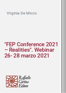 "FEP Conference 2021 – Realities". Webinar 26-28 marzo 2021