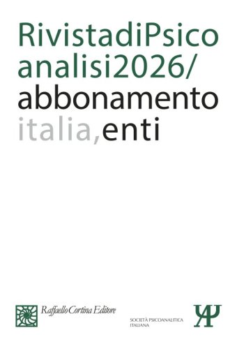 Abbonamento Rivista di psicoanalisi 2026 - Enti Italia