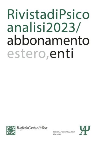 Annual subscription Rivista di psicoanalisi 2023 - Institutional, Rest of the World