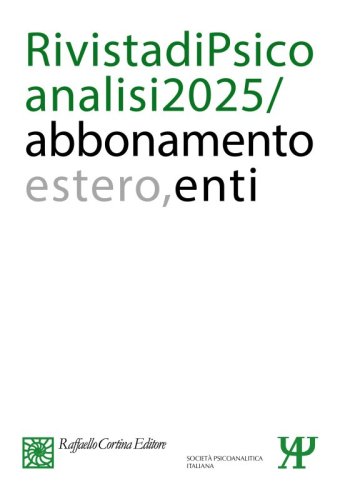 Annual subscription Rivista di psicoanalisi 2025 - Institutional, Rest of the World