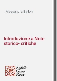 Introduzione a Note storico-critiche