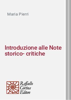 Introduzione alle Note storico-critiche