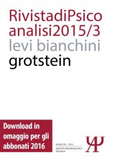Rivista di Psicoanalisi 2015/3 - Volume LXI - 3 - Luglio/Settembre 2015